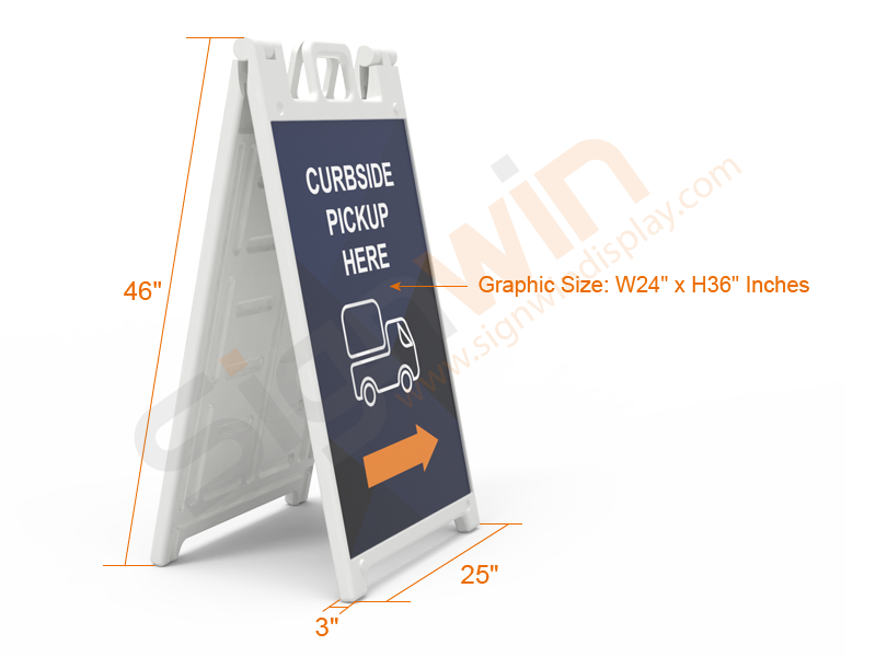 Signicade Standard A Frame Sign Display Graphic Print Curbside Pickup